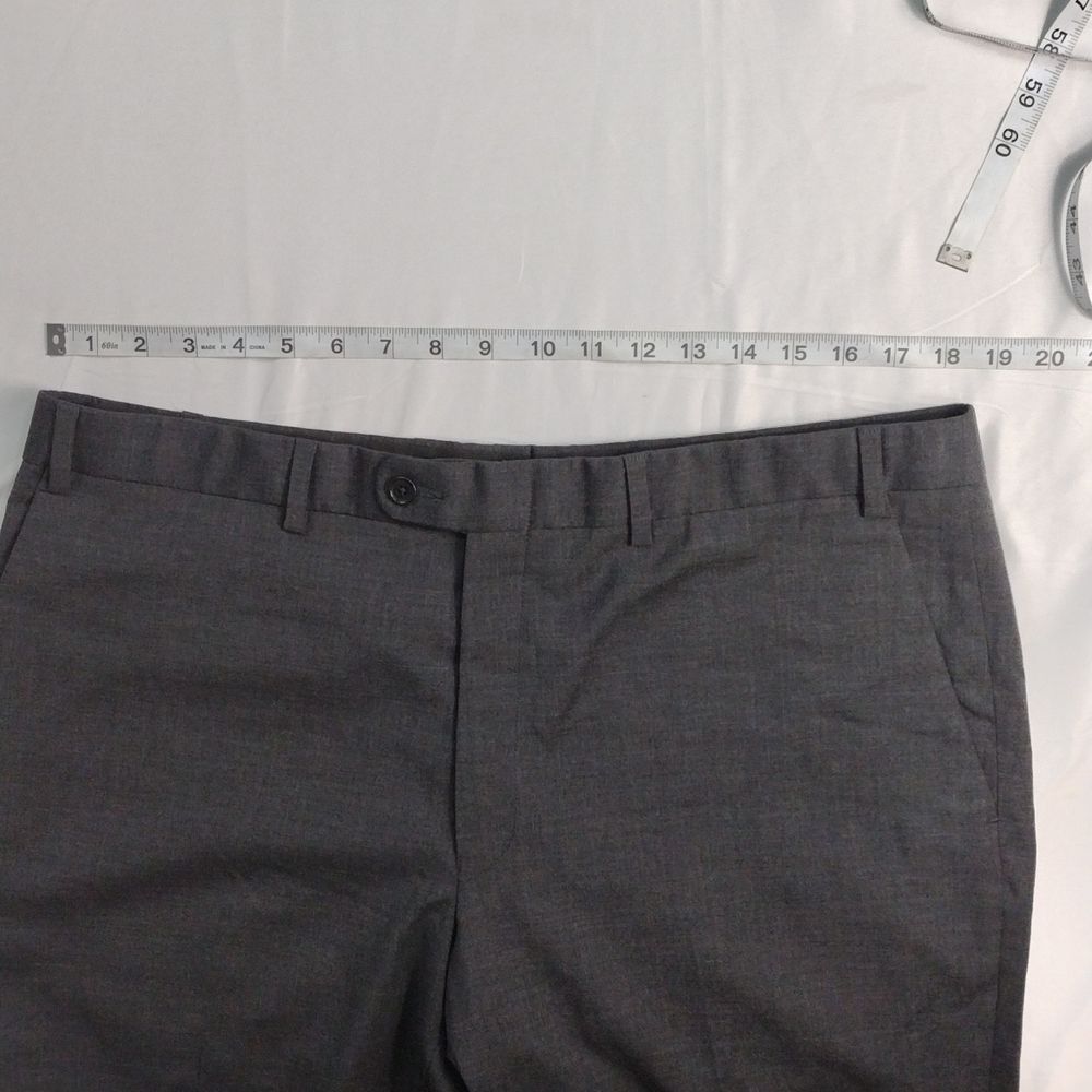 John Varvatos Wool Dark Gray Slacks - Picture 3 of 12